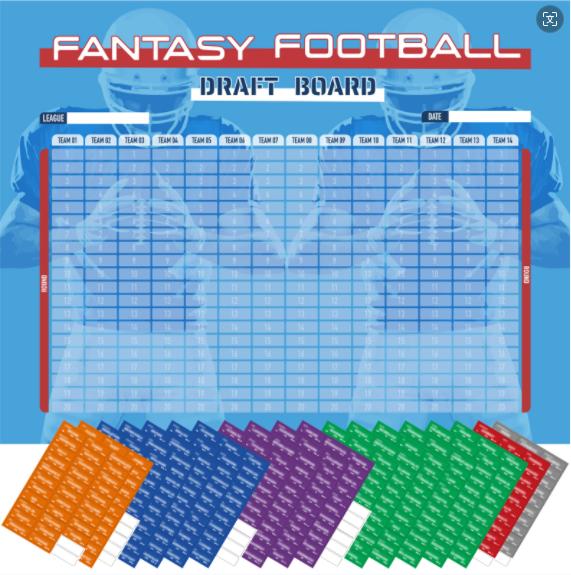 Fantasy football draft board kit