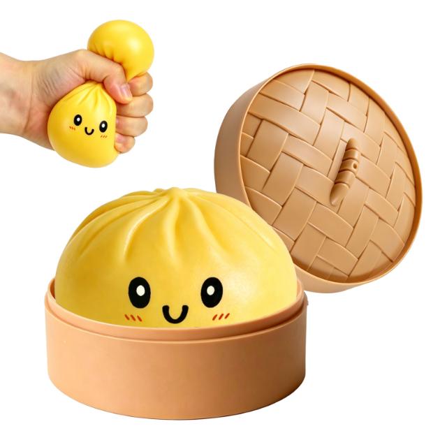 Bun squishy toy 8.5 cm (colors) – wholesale lot