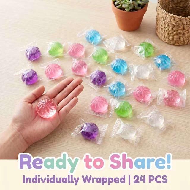 Mini bun squishies, 24-piece set – wholesale lot