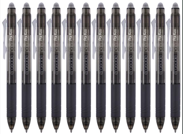 Erasable gel pens, black (12-pack) – wholesale lot