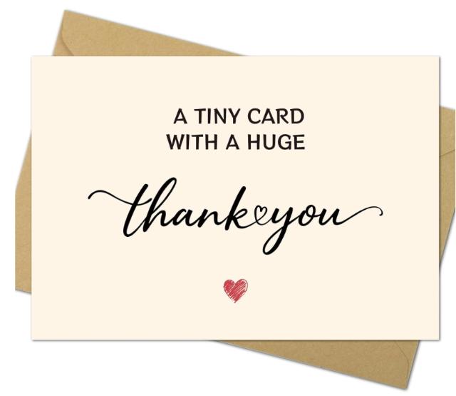Thank-you cards, 25-pack – wholesale lot